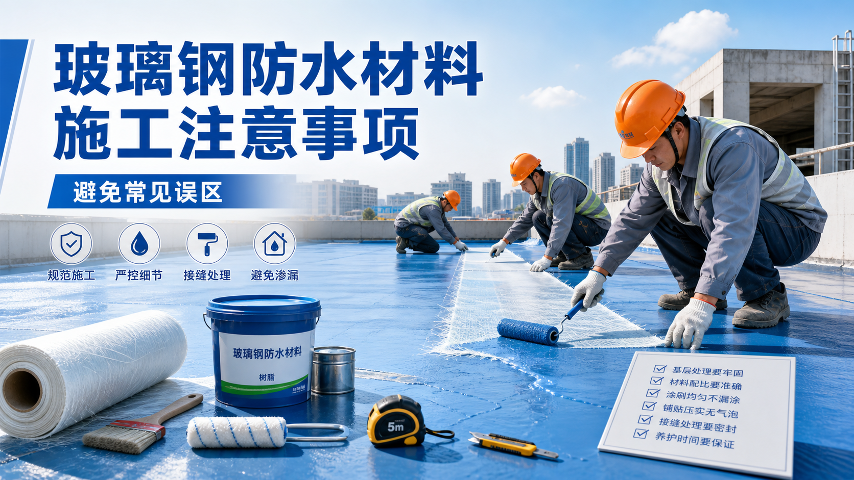 玻璃钢防水材料施工注意事项，避免常见误区 亳州 版